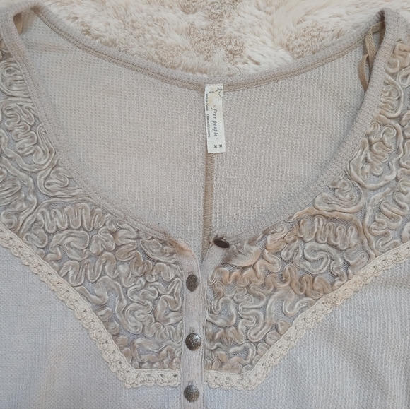 Free People grey long sleeve shirt, M - Picture 4 of 4